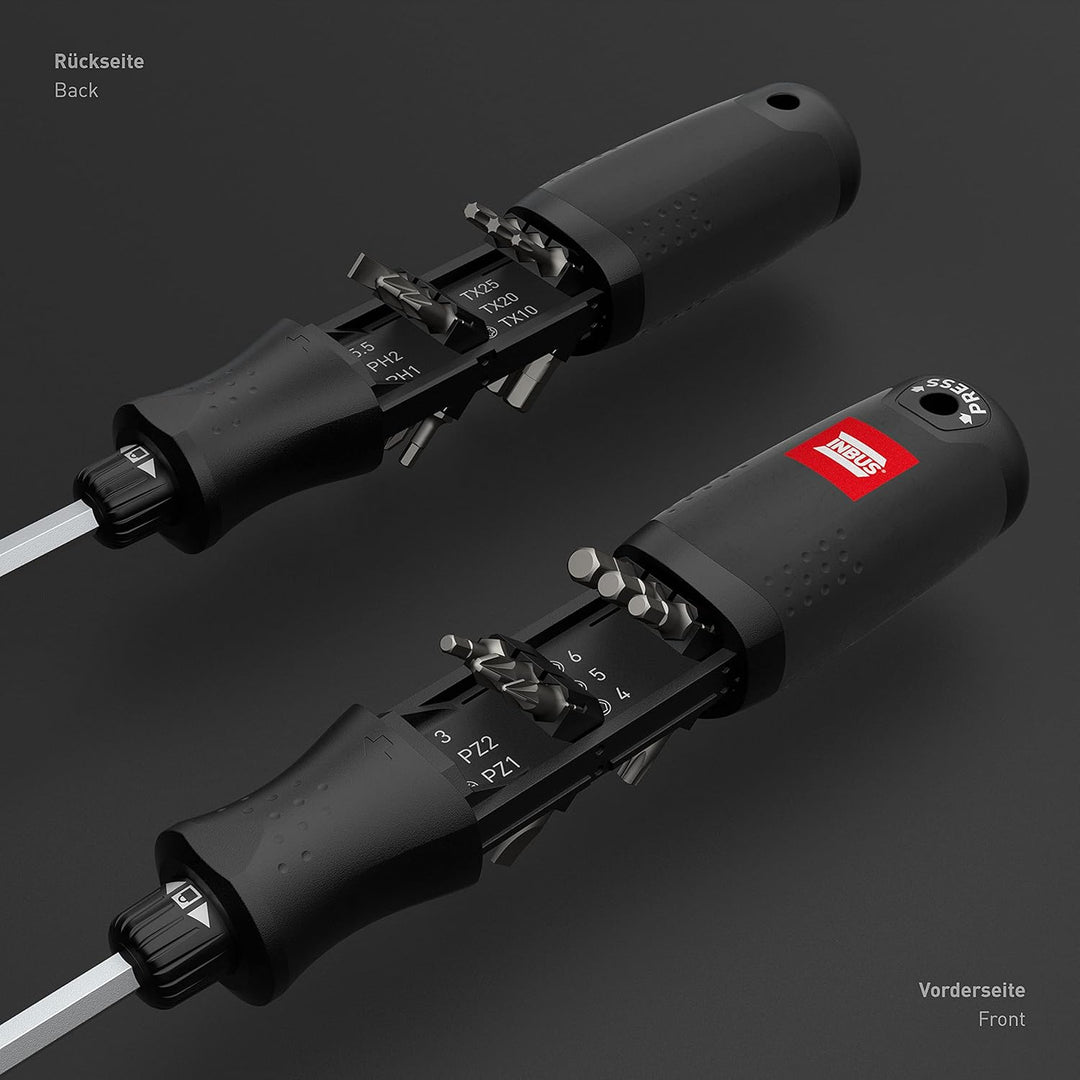 INBUS® Flow 73424 Schraubendreher inkl. 12 Bits, mit FlowDrive & HybridTouch