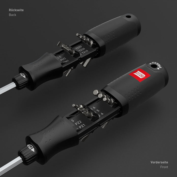 INBUS® Flow 73424 Schraubendreher inkl. 12 Bits, mit FlowDrive & HybridTouch