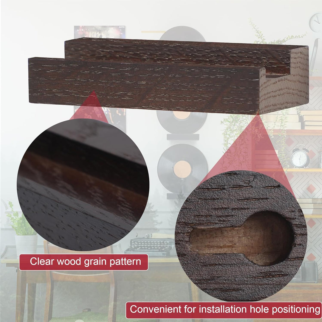 PHOENANCEE Massives Eichenholz, Schallplatten-Wandhalterung, Schallplatten-PräSentationshalter FüR L