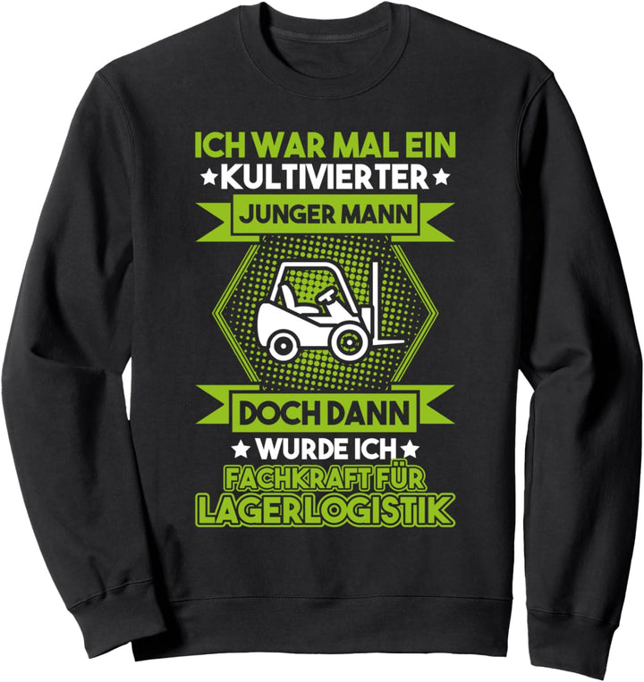 Kultivierter Junger Mann Fachkraft für Lagerlogistik Sweatshirt