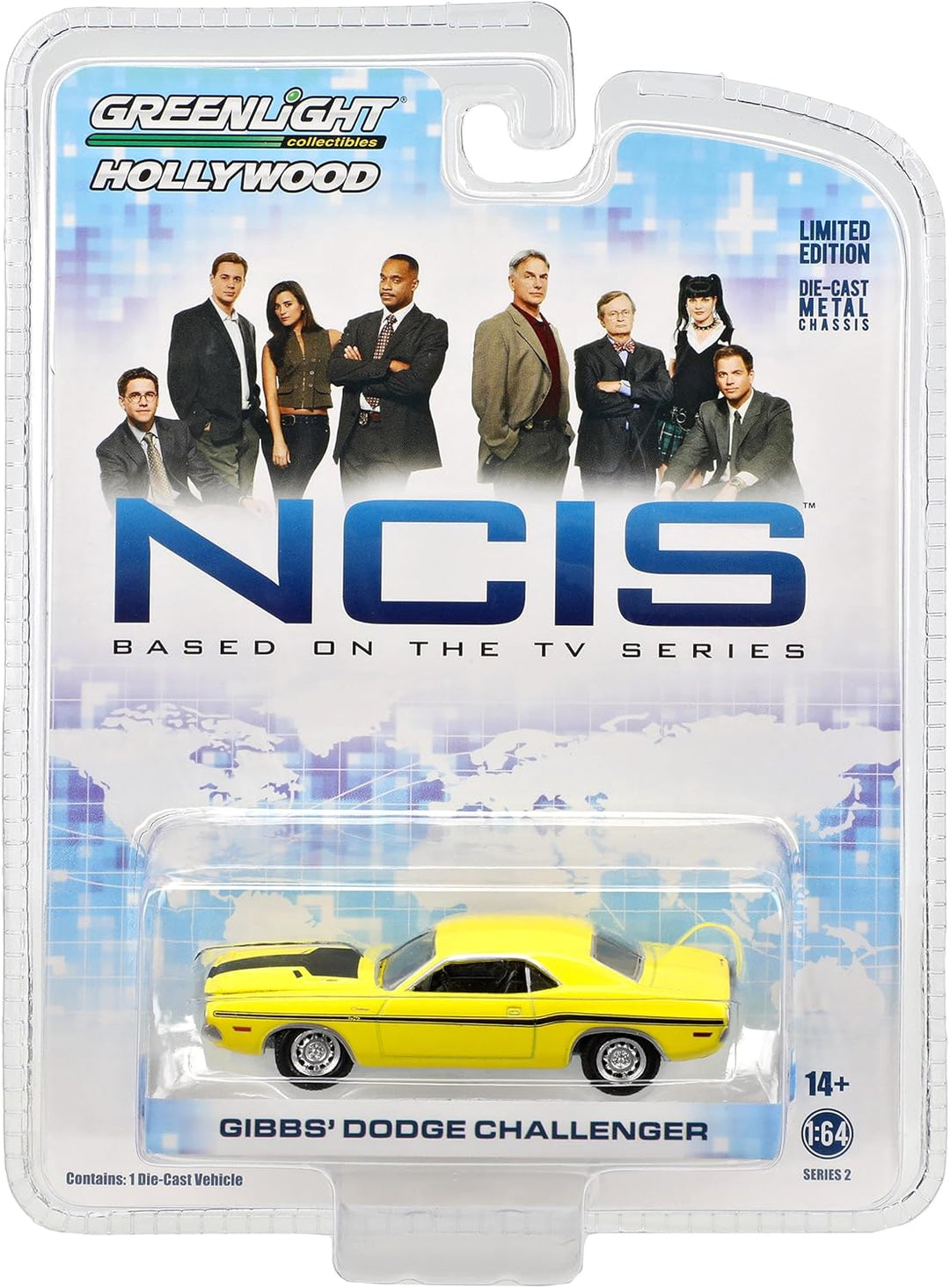 alles-meine.de GmbH Dodge Challenger R/T Coupe Gelb NCIS Navy CIS 1. Generation 1969-1974 1/64 Green