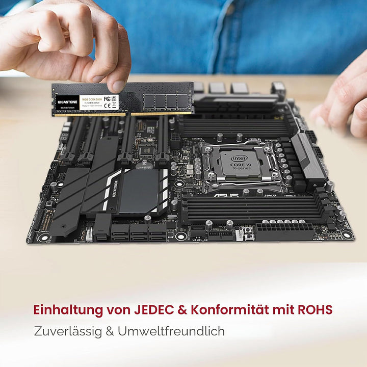 [DDR4 RAM] Gigastone Desktop RAM 32GB (2x16GB) DDR4 Ram 32GB DDR4-2666MHz PC4-21300 CL19 1.2V UDIMM