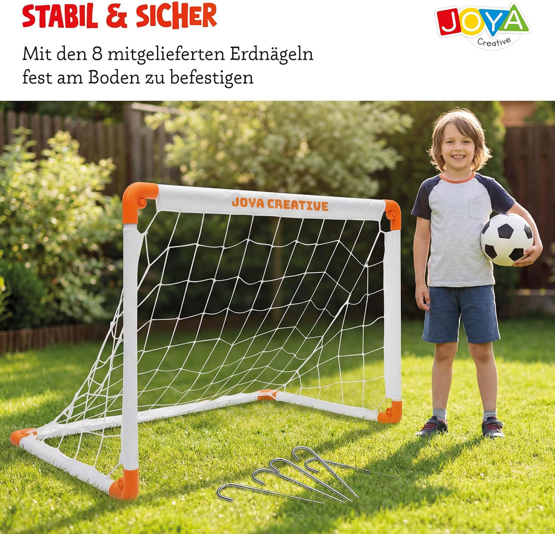 Fussballtor-Set (2er-Set) – inklusive Fussball, Ballpumpe und Tragetasche – 90 x 60 x 60 cm – Fussba