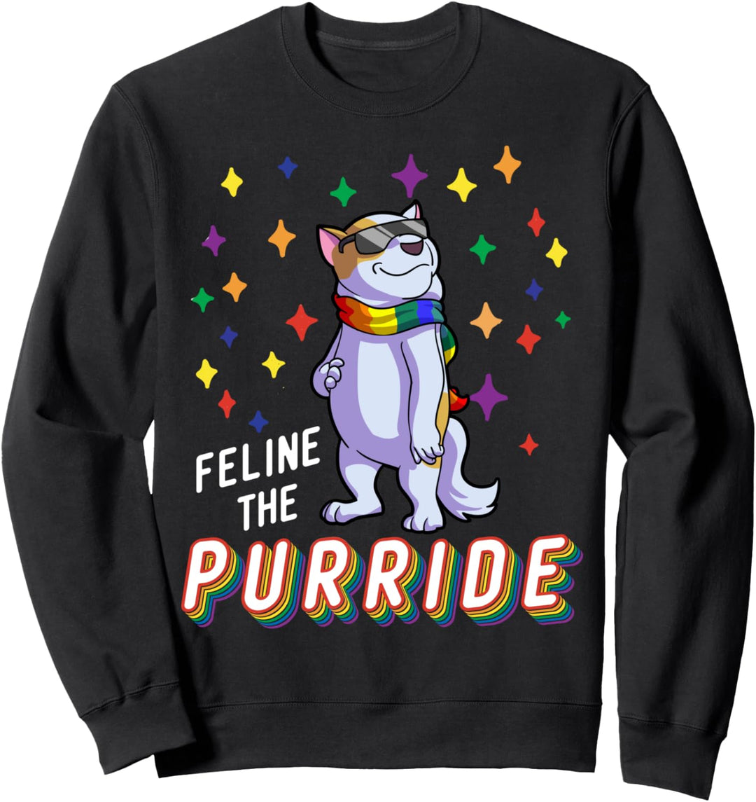 Feline The Purride Kitty LGBT Unterstützer Gay Pride Cat Sweatshirt