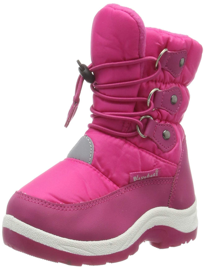 Playshoes Unisex Kinder Winter-Bootie Schneeschuh 20/21 EU Rosa Zum Schnüren, 20/21 EU Rosa Zum Schn