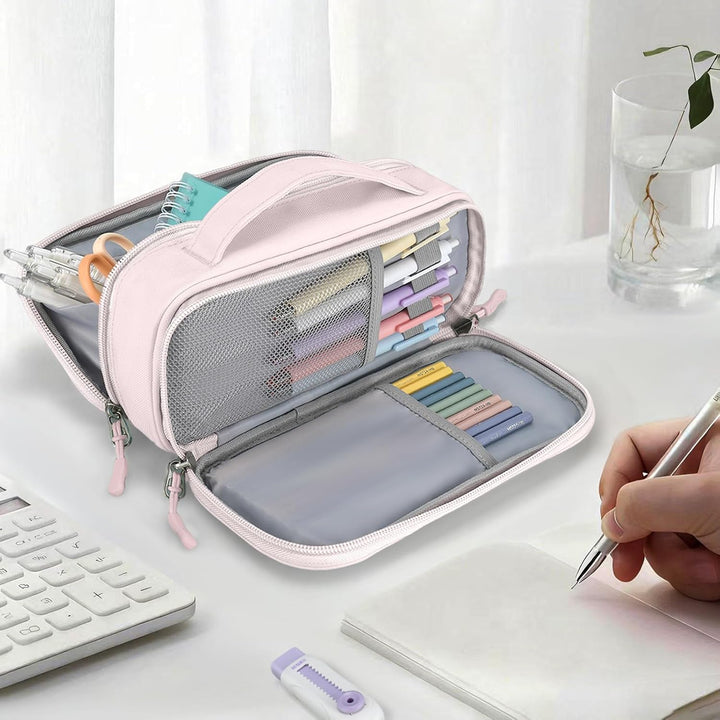 Federmäppchen Niedliches Federmäppchen für Mädchen, geräumige Federtasche mit Griff für Schule und B