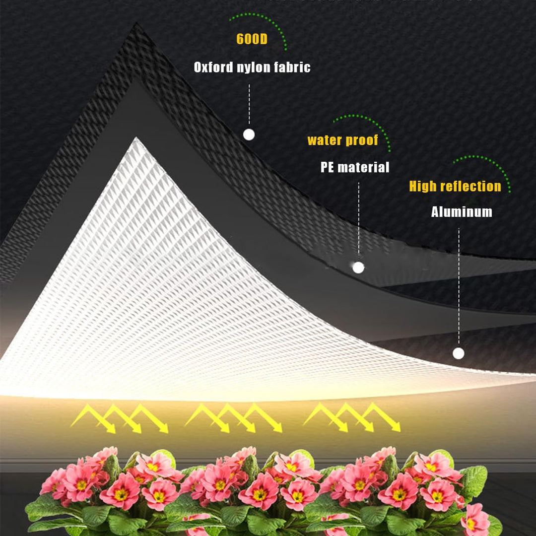 Growzelt Komplettset Anbau Set mit 200W LED Vollspektrum Grow Lampe Dimmbar, 100x100x200cm GrowZelt