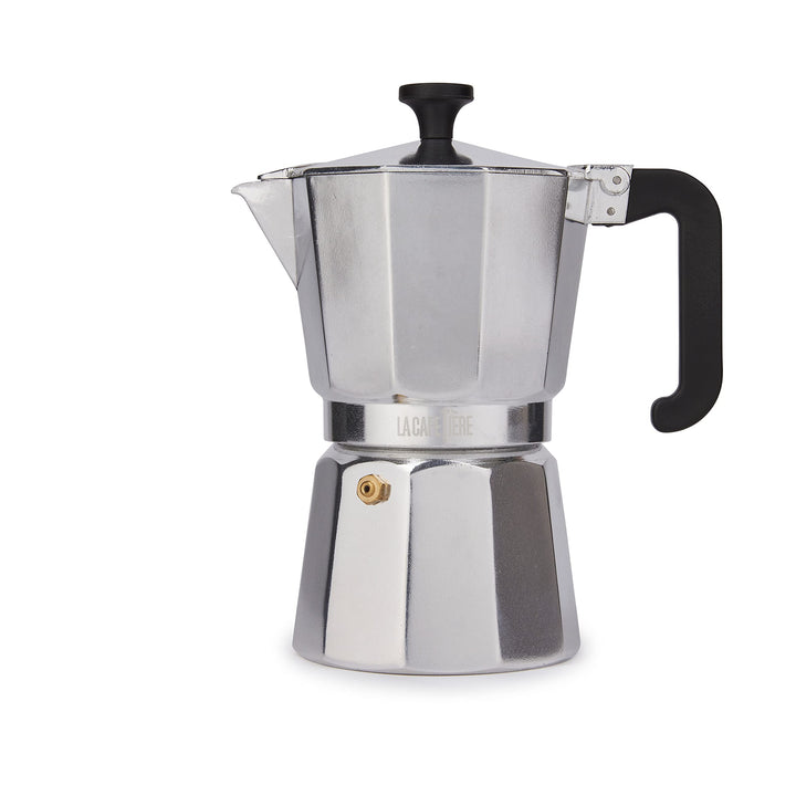 La Cafetière Venice Espressokocher, Aluminium Silberfarben Six Cup, Silberfarben Six Cup