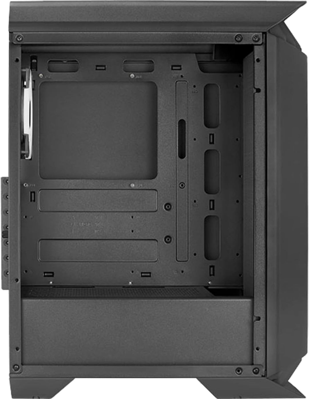 Aerocool Gladiator Duo, ARGB ATX Mid Tower Case, 3 x Duo 12 ARGB Fans, Tempered Glass Side Panel, Bl