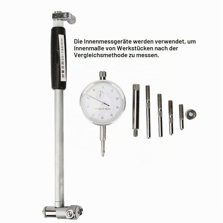 Messuhrdurchmesser 50-160 MM Innendurchmesser Kalibrator Motorzylinder-Messwerkzeugsatz zum Messen d