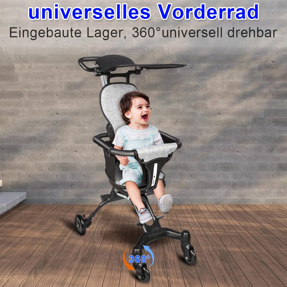 homewell Baby Kinderwagen klappbar, Buggy Kinderbuggy Faltbar mit Sonnendach, ab 6 Monate bis 22 kg,