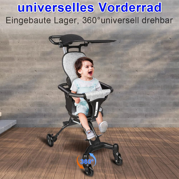 homewell Baby Kinderwagen klappbar, Buggy Kinderbuggy Faltbar mit Sonnendach, ab 6 Monate bis 22 kg,