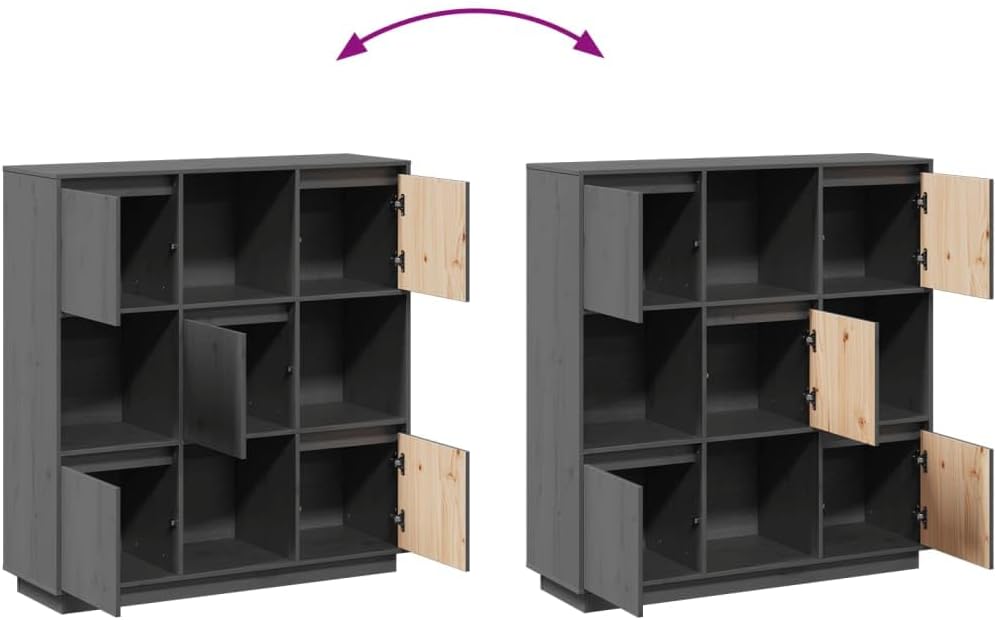 vidaXL Highboard Sideboard Kommode Schrank Anrichte Beistellschrank Mehrzweckschrank Holzschrank Hoc