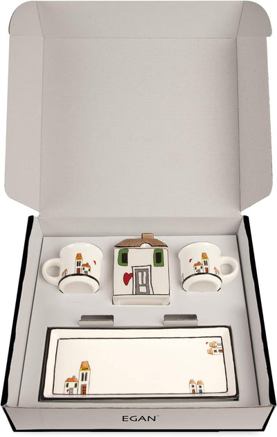 Egan Set Keramik, emailliert, Elfenbeinfarben, Small, Elfenbein