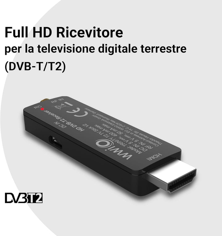 WWIO Trinity T2 TV Stick RCU 2 in 1