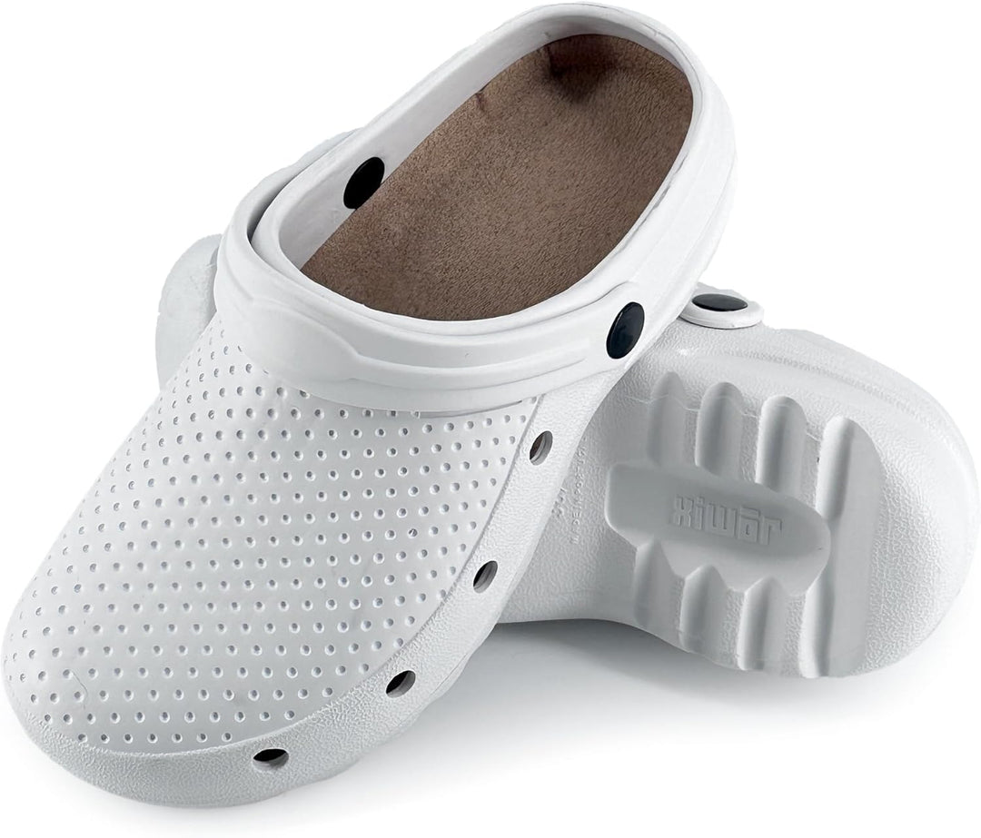 JOMIX Unisex Clogs Krankenhaus Küche Arbeitsclogs Anti-Rutsch Gummi Arbeitsschuhe Gartenschuhe 42/43