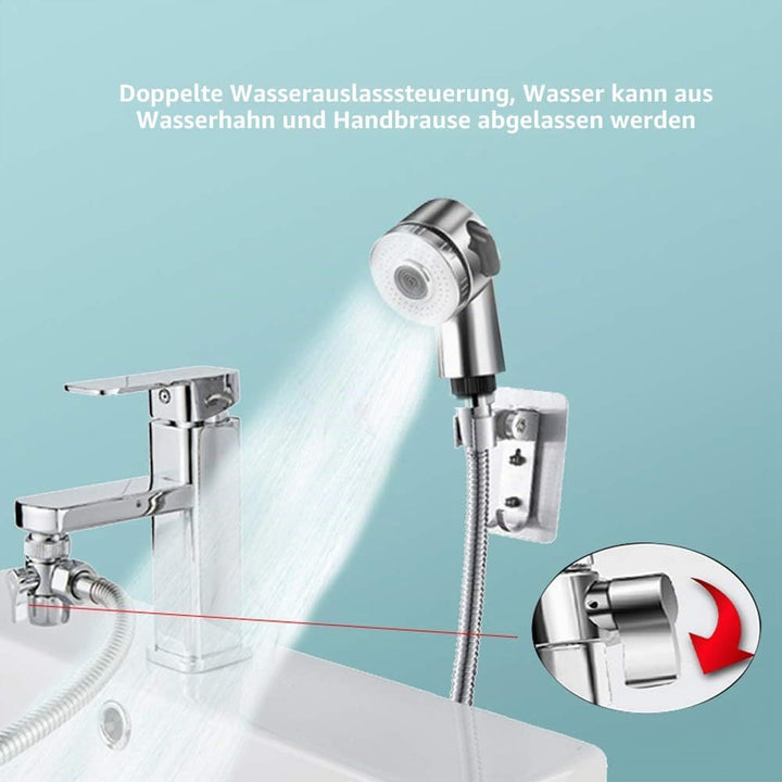 Ymiko Handbrause für Waschbecken, Spüle Schlauch Sprühgerät Aufsatz Bad Duschspritze Haarwaschset Ha