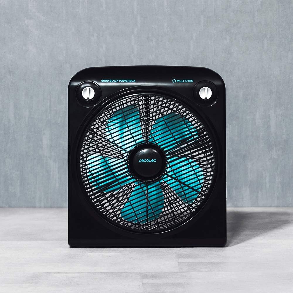 Cecotec Turmventilatoren (Schwarz, EnergySilence 6000 PowerBox) (Schwarz) Quadrat Schwarz, Quadrat S