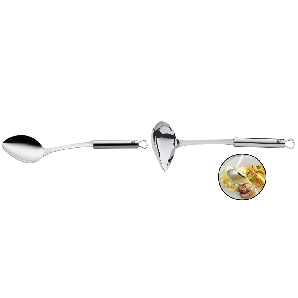 WMF Profi Plus Servierlöffel 32 cm, Vorlegebesteck & Profi Plus Saucenlöffel 28 cm, Sossenkelle mit
