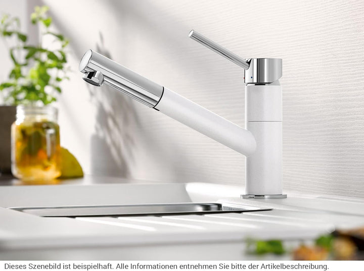 BLANCO KANO-S cafe/chrom | Hochdruck | Mit herausziehbarem Schlauch | Rückflussverhinderer | Keramik