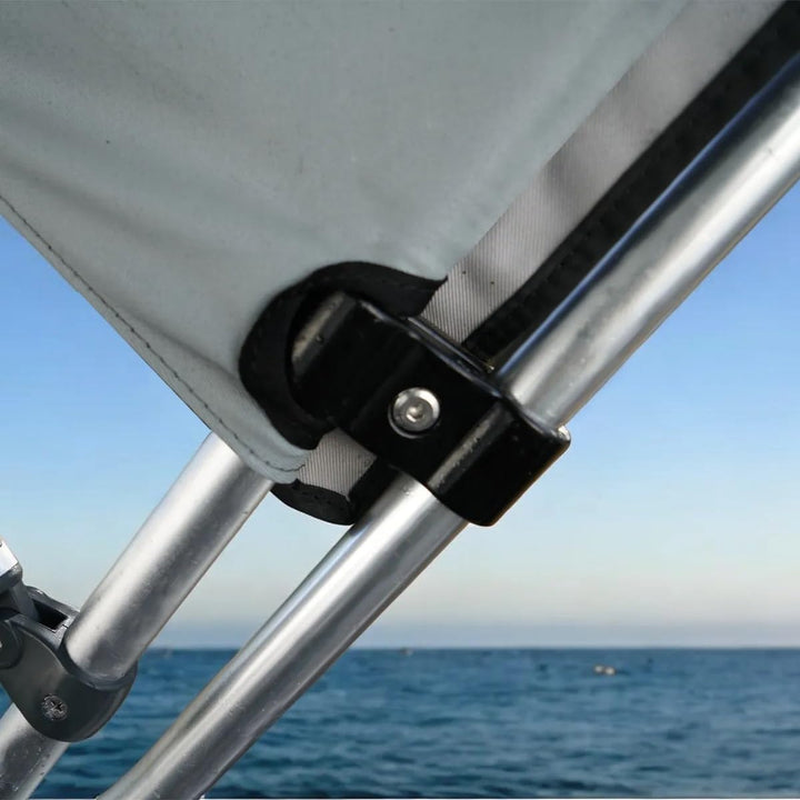 Oceansouth Angelrutenhalter CLAMP-ON Aluminium für Biminis Angelrutenhalter für Sonnenverdeck, Angel