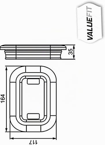 HELLA - Heckleuchte - Valuefit - LED - 12/24V - geschraubt/Einbau - Lichtscheibenfarbe: rot - Stecke