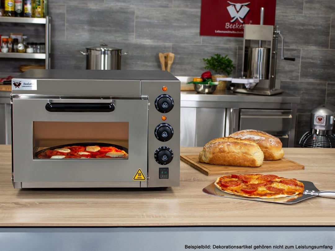 Beeketal 'BPO35-1' Profi Pizzaofen mit 355x340 mm Schamottstein Backfläche und extra hoher Kammer, G