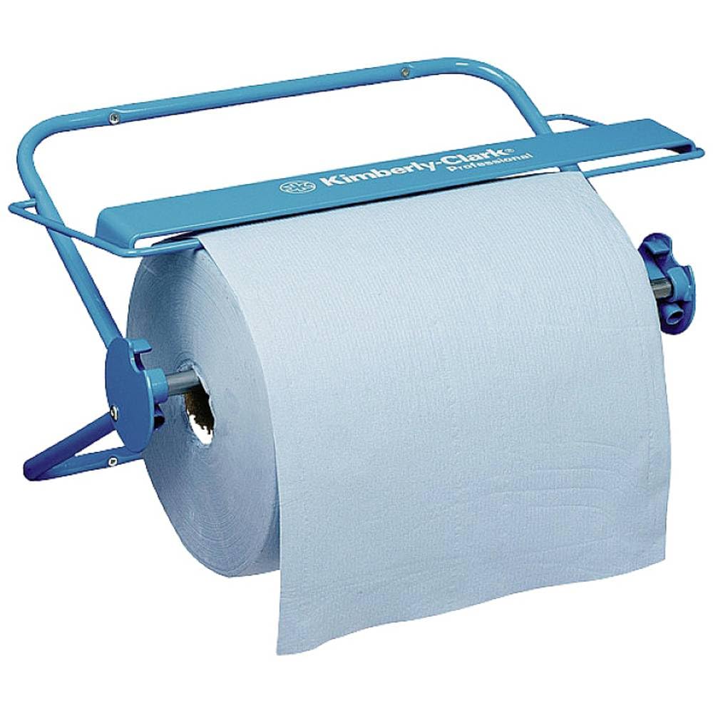 Kimberly-Clark Professional wandmontierter Spender für Grossrollen 6146 - Blau Metallasuführung, Met