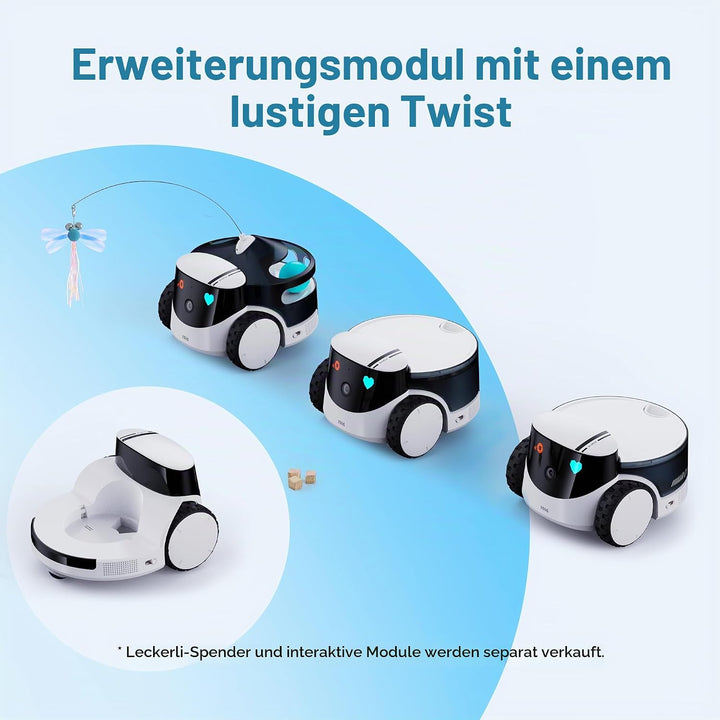 Enabot EBO ROLA PetPal 2.5K Katzenkamera mit Lagerung Modul,WLAN Mobiler Emo Robot mit Nachtsicht,Ka
