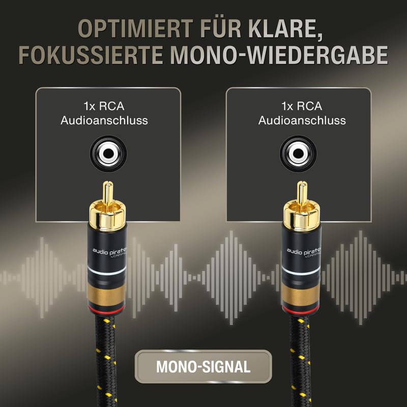 audio pirates by cammica Cinch Kabel 1x RCA Stecker auf 1x RCA Stecker, Audio-Kabel | High-End Audio