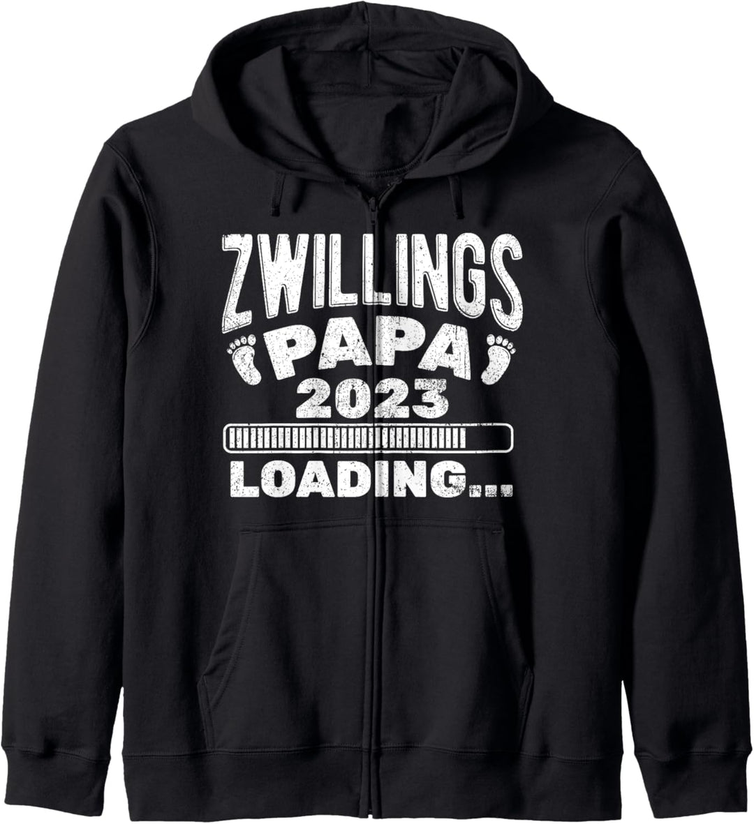 Papa 2023 Zwillingspapa Schwangerschaft Zwillinge Vatertag Kapuzenjacke