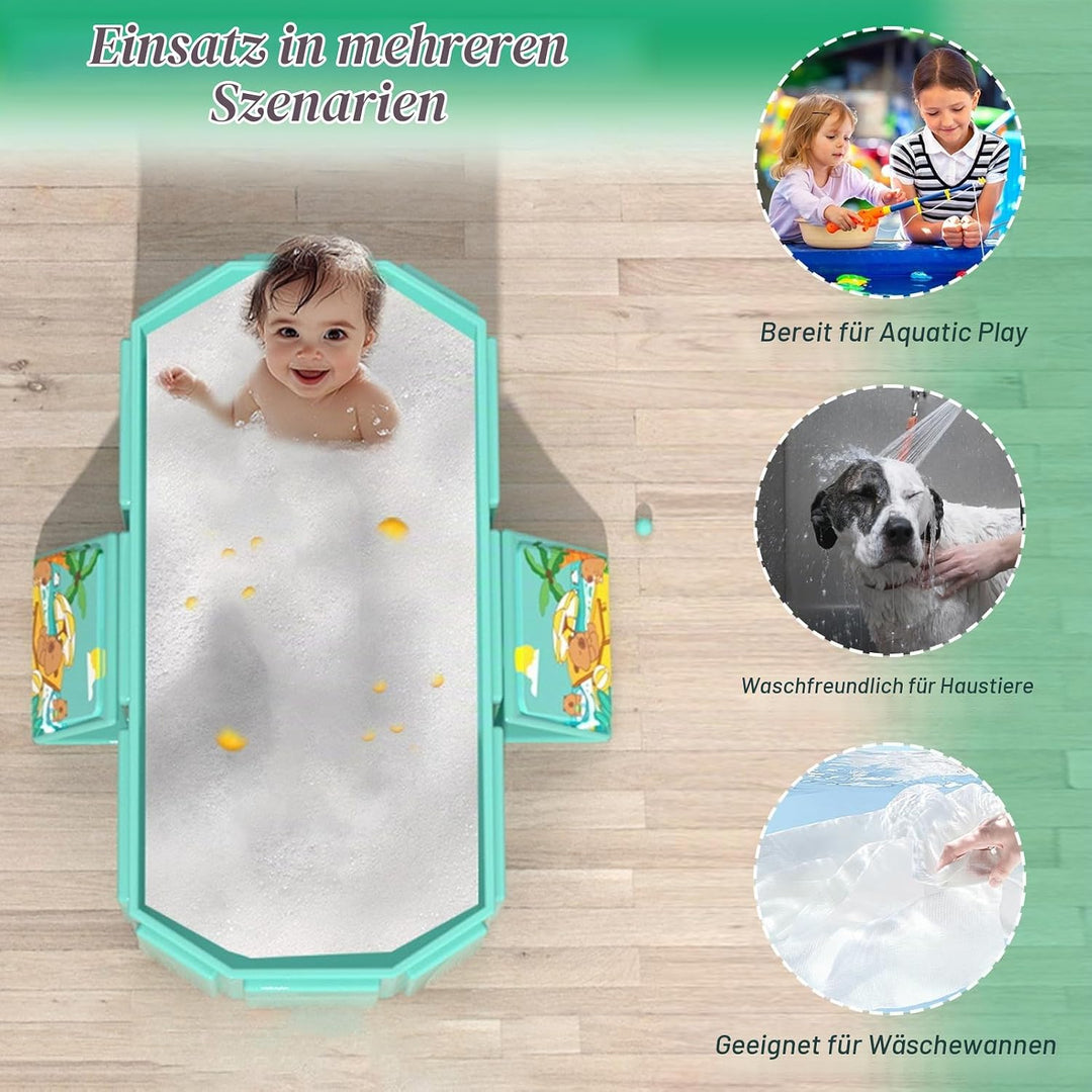 Faltbare Badewanne 75x45x25cm Tragbare Klappbare Multifunktionale Wanne für Familienmitglieder und H