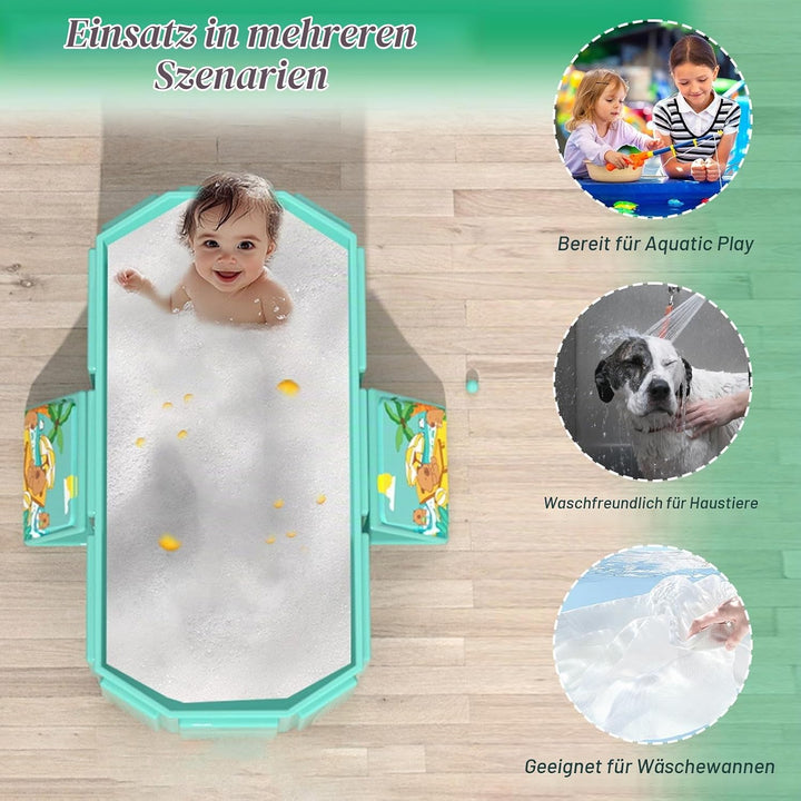 Faltbare Badewanne 75x45x25cm Tragbare Klappbare Multifunktionale Wanne für Familienmitglieder und H