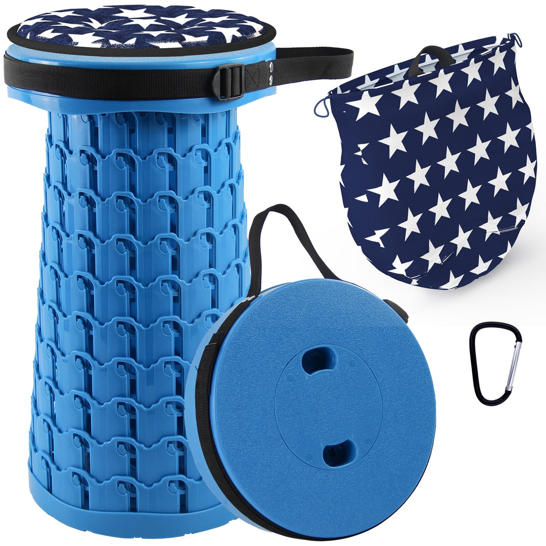 ALEVMOOM Tragbarer Klapphocker,Camping Hocker Teleskophocker,Klappbarer Hocker,Mini Leichte Campingh