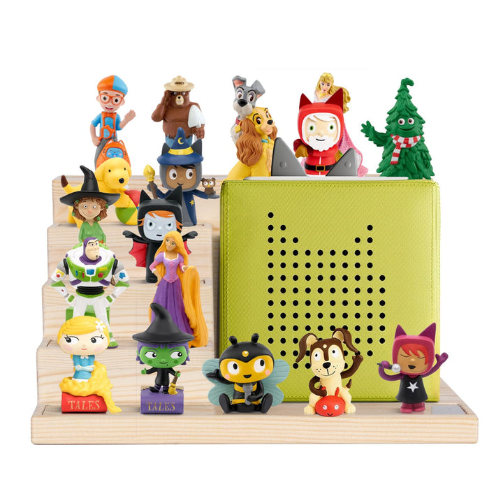 Todeco Tonie-Regal für Toniebox Hörfiguren, Magnetische Aufbewahrung für 15-20 Tonie, Wandregal und