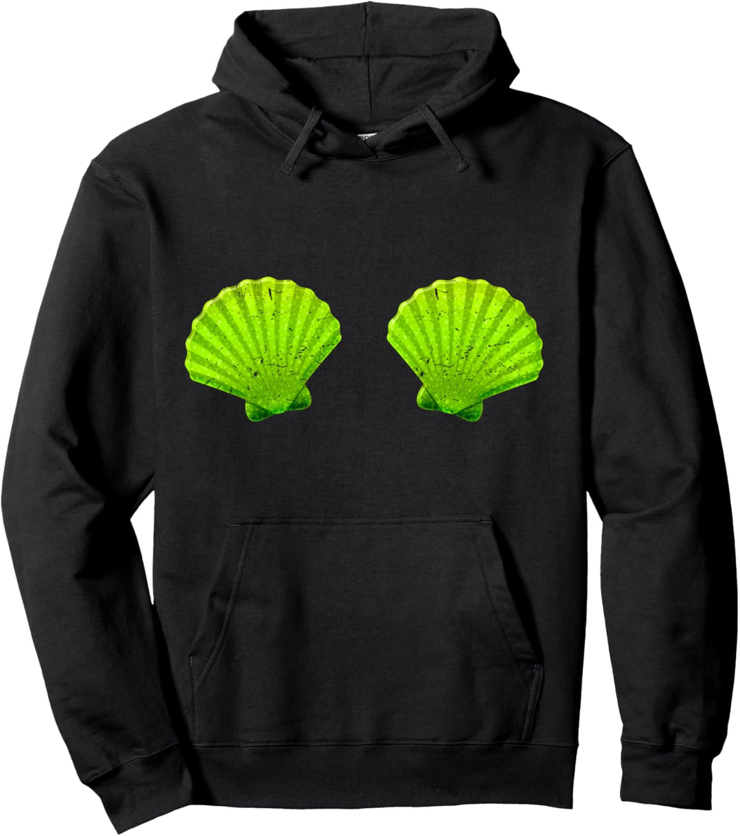 Lustige Meerjungfrau-Muschel-BH Top Festival Muschel Party Pullover Hoodie