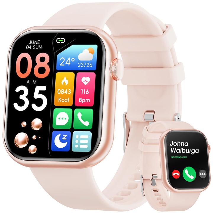 2023 Smartwatch für Herren und Damen, 1,85 Zoll (1,85 Zoll), Smartwatch mit Bluetooth-Anruf und Frei