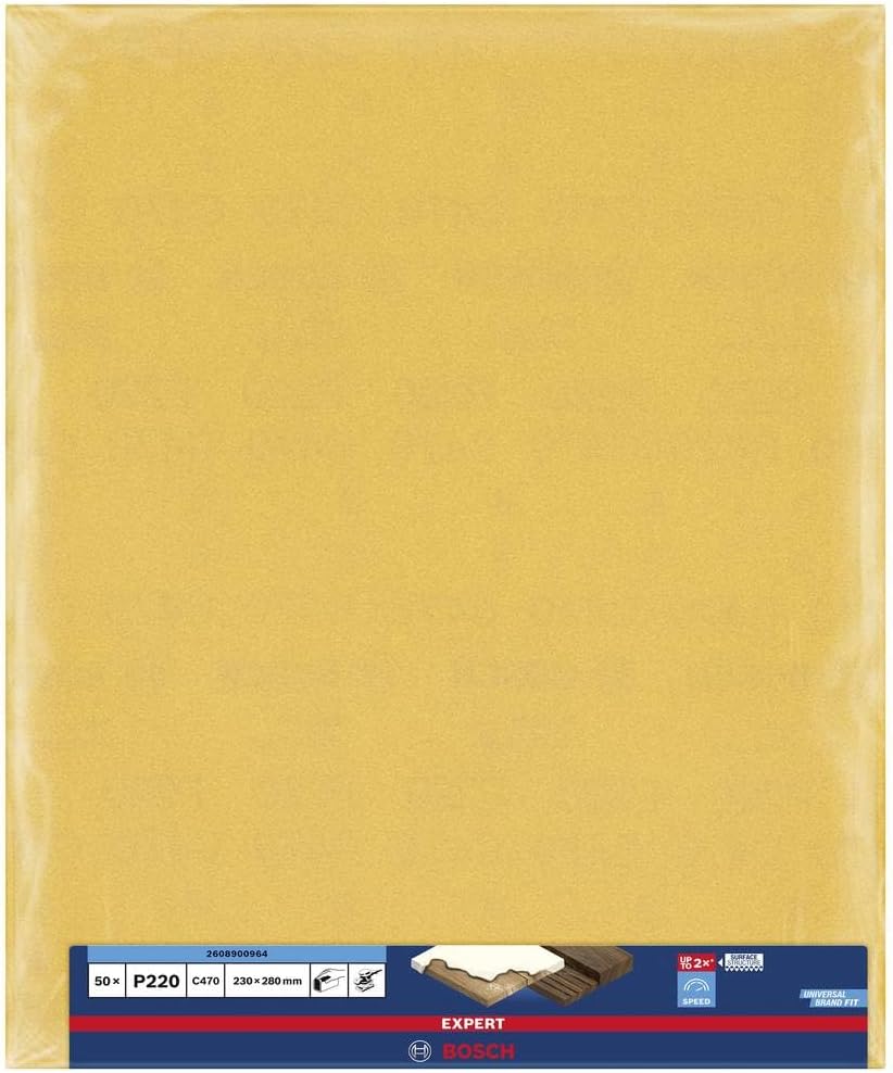 Bosch 1x EXPERT C470 Schleifpapier (für Farbe auf Holz, Hartholz, Ø 230x280 mm, Körnung 240, Profess