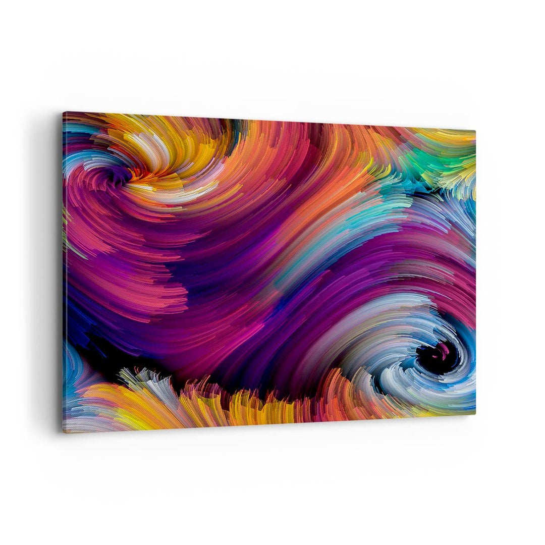 Bilder auf Leinwand 100x70cm Leinwandbild mit Rahmen Abstraktion modern Gross Wanddeko Bild Schlafzi