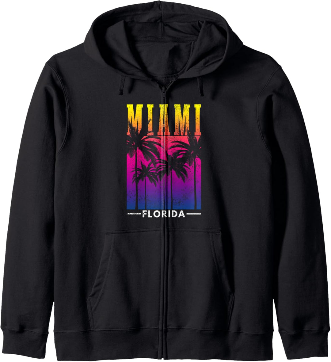 Miami Beach Retro Florida USA Amerika Souvenir Geschenk Kapuzenjacke