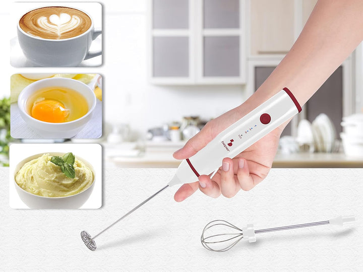 BEPER P102SBA008 Milchaufschäumer USB Cappuccino maker - Milchaufschäumer Stab mit Schneebesen