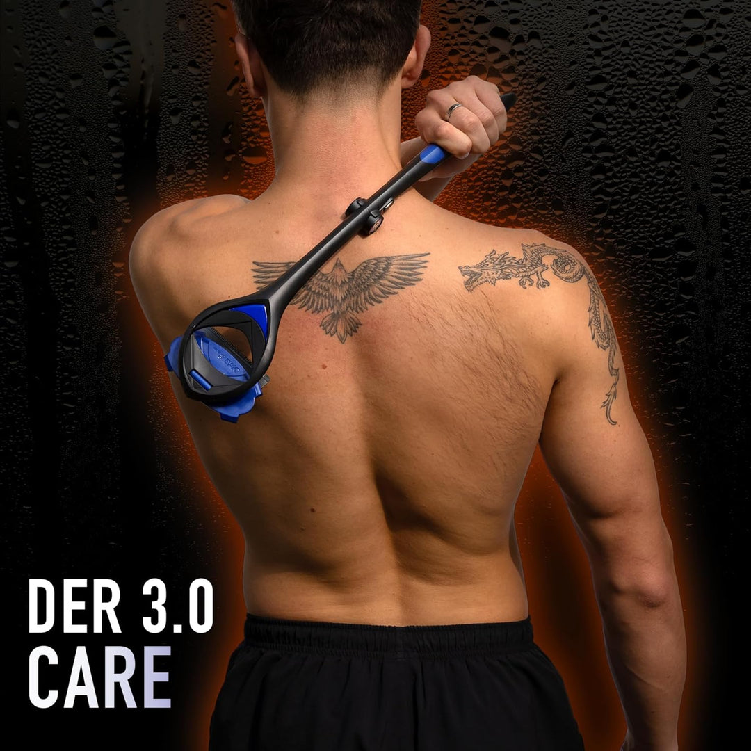 BakBlade 3.0 Stealth Back Shaver All-in-1-Pflegeset – 23-Zoll-Griff – Inklusive Lotion-Applikator un