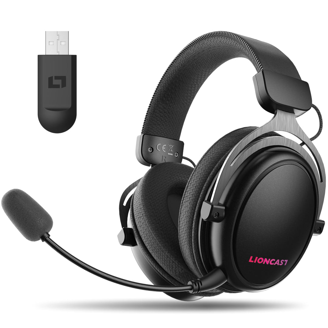 Lioncast® LX80 Gaming Headset mit Mikrofon Wireless [80Std. Akku] - PS5 - Xbox One - Gaming Headset