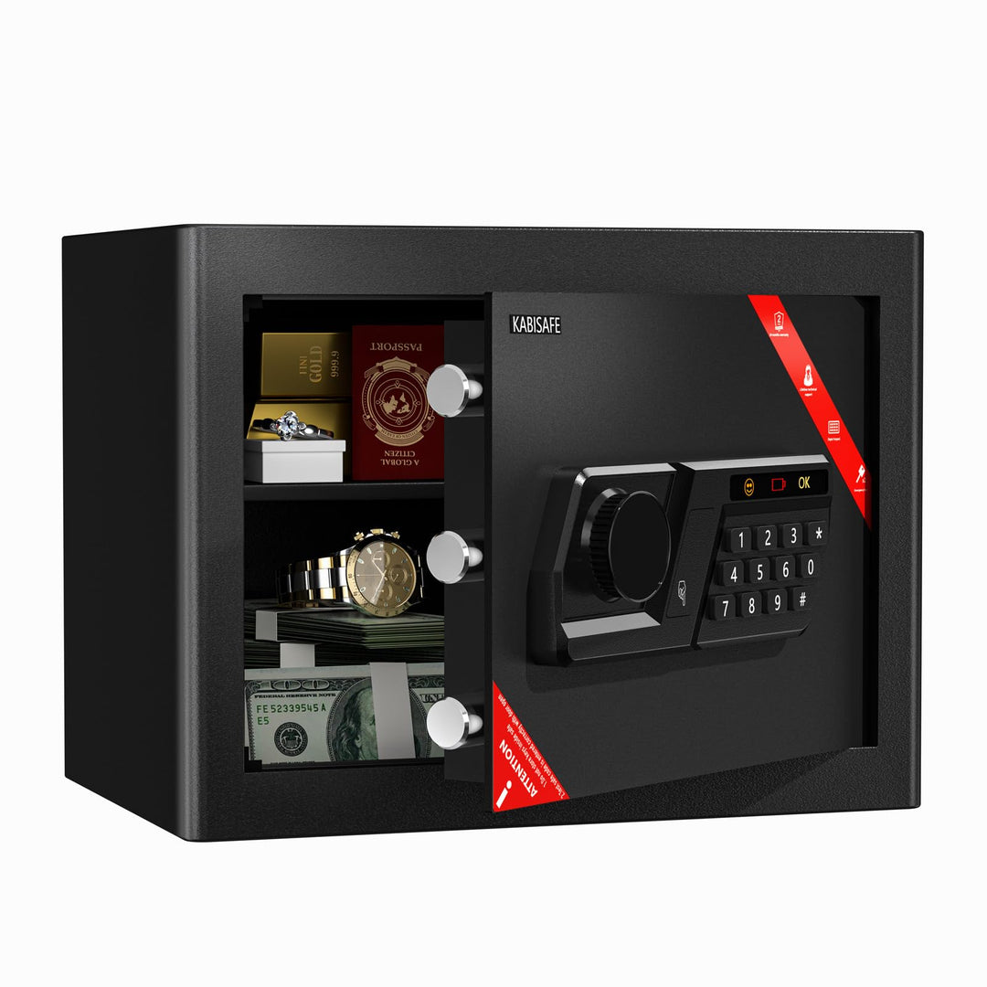 KABISAFE 20L Safe Tresor für Zuhause, Möbeltresor mit Zahlenschloss,Digitaler Tresor mit Herausnehmb
