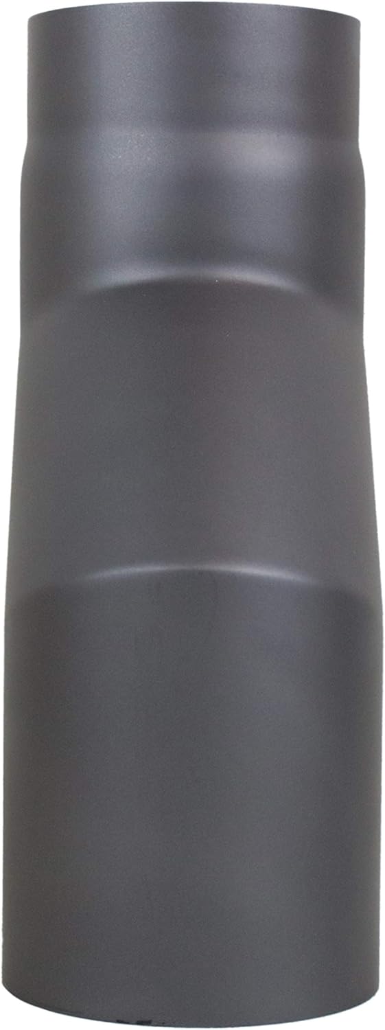 LANZZAS Ofenrohr Versatzbogen 100 mm, im Durchmesser, DN Ø 150 mm, Farbe: gussgrau - weitere Rohre a