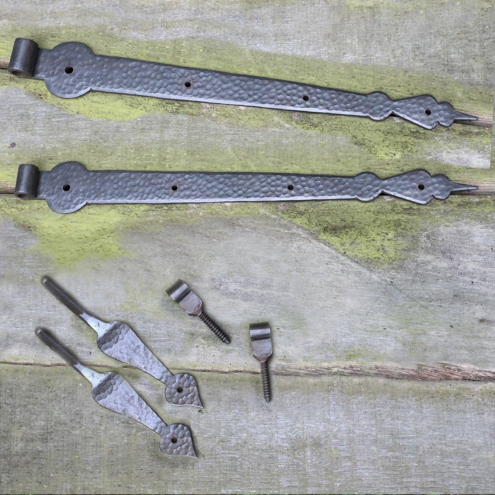 Antikas - Türbänder geschmiedet 2 Tor Scharniere Türbänder Türband + Aufhängung Tor 50 cm