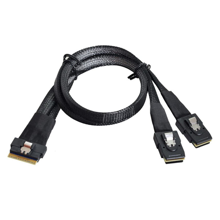 ChenYang CY SFF-8654 8i 74Pin PCI-E Ultraport Slimline SAS Slim 4.0 auf Dual SFF-8087 Mini SAS Kabel