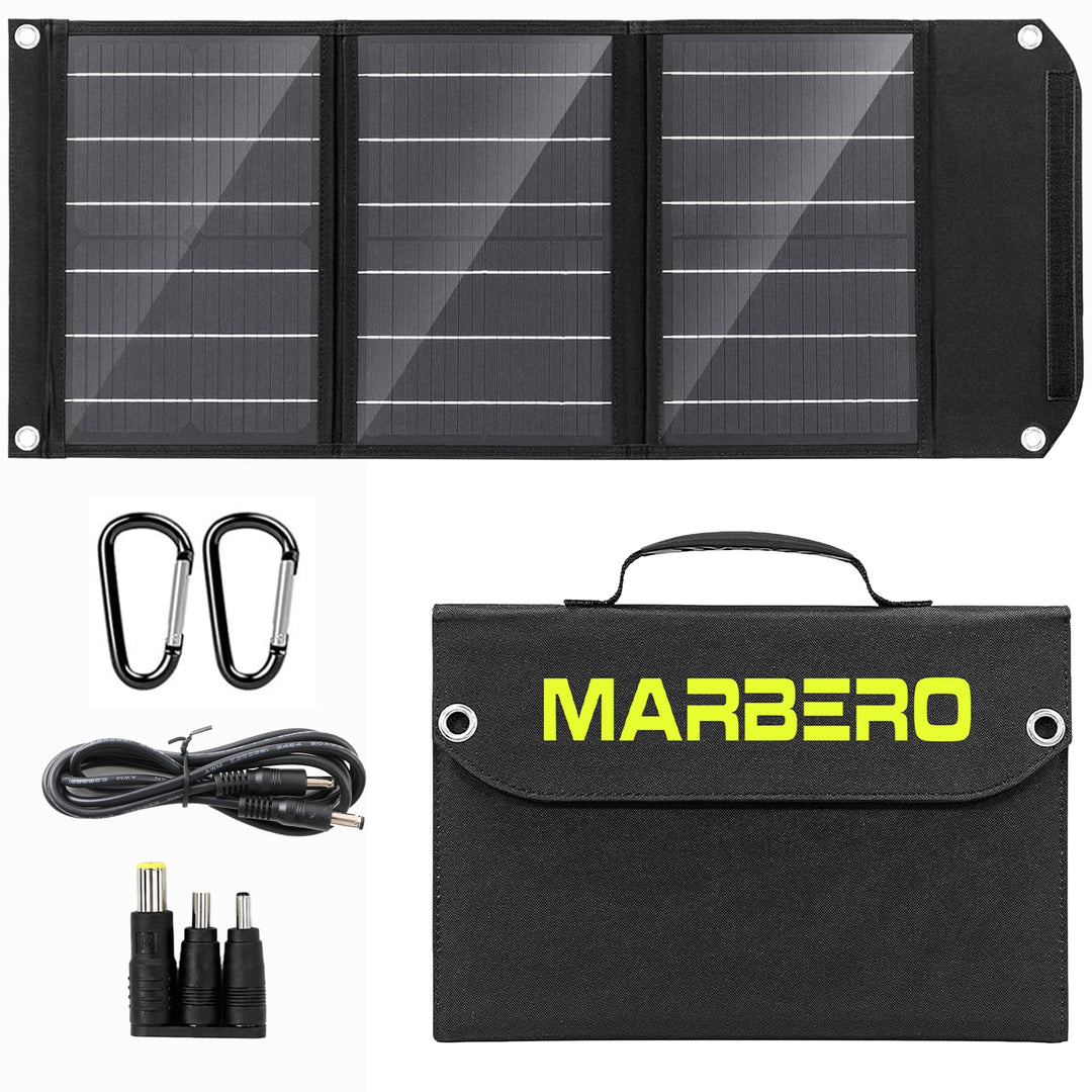 MARBERO 30W Solarladegerät faltbares Solarl Ladegerät für tragbare Kraftwerksgeneratoren Solarmodul