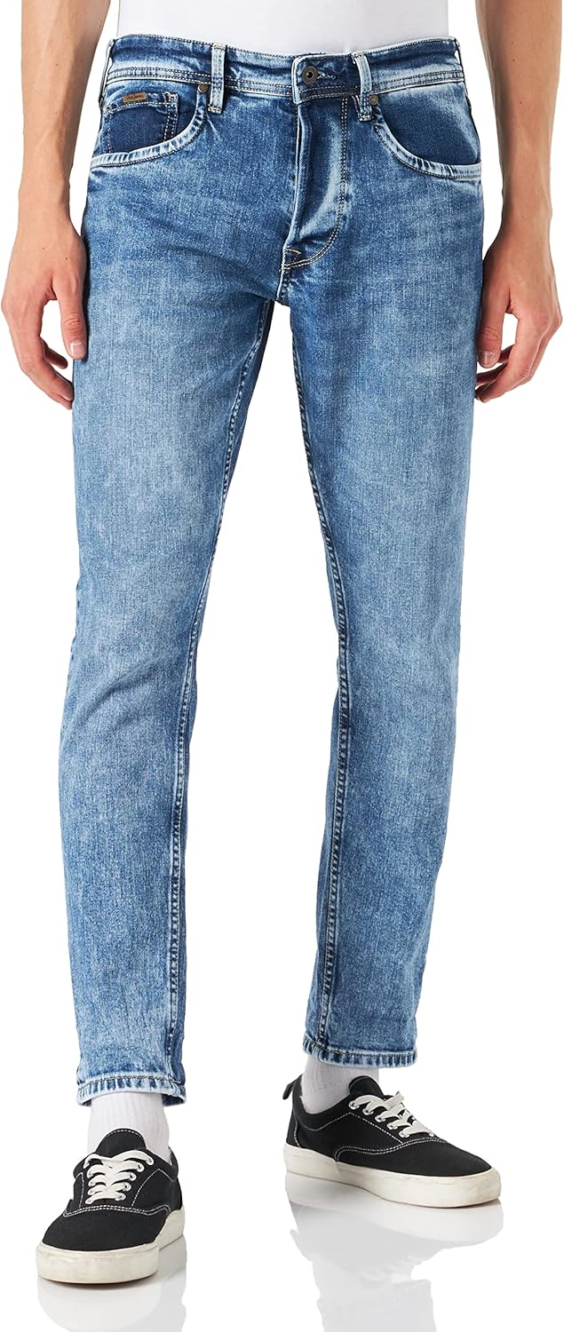 Pepe Jeans Herren Callen Crop Jeans 29W / 32L Blue (Denim-vr4), 29W / 32L Blue (Denim-vr4)