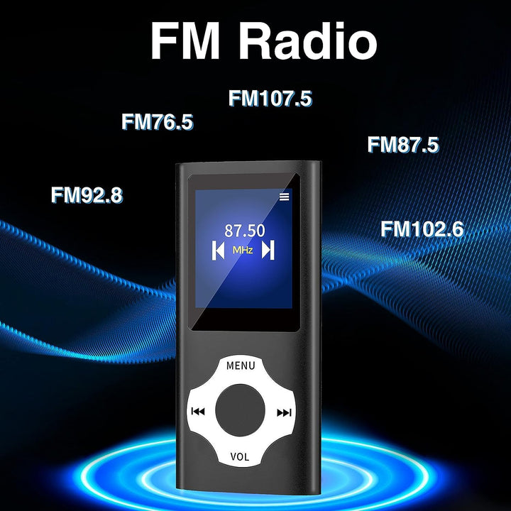 Tabmart MP3 MP4 Musik Player Inklusiv 32GB MicroSD Unterstützung Audio Player Media Player 1,81 Zoll